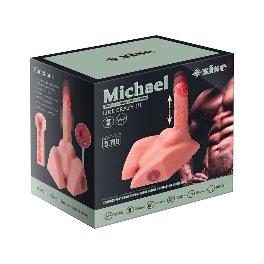 XISE - MICHAEL GODEMICHET RÉALISTE ET MASTURBATEUR ANUS AVEC POUSSE DE 15 CM