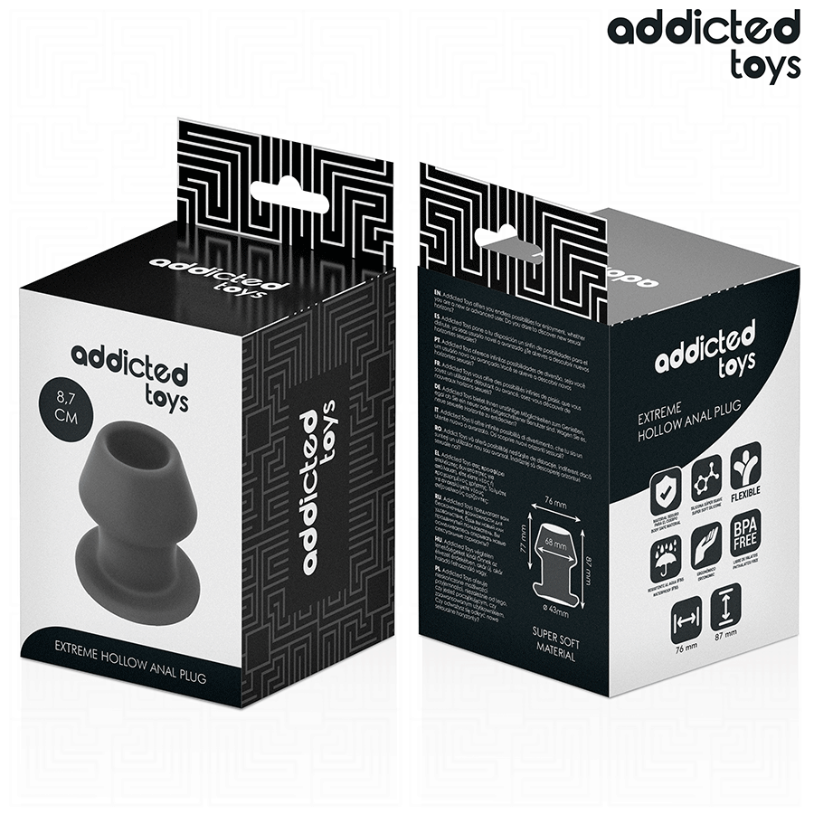 ADDICTED TOYS - PLUG ANAL CREUX EXTRÊME TAILLE M 8,7 CM