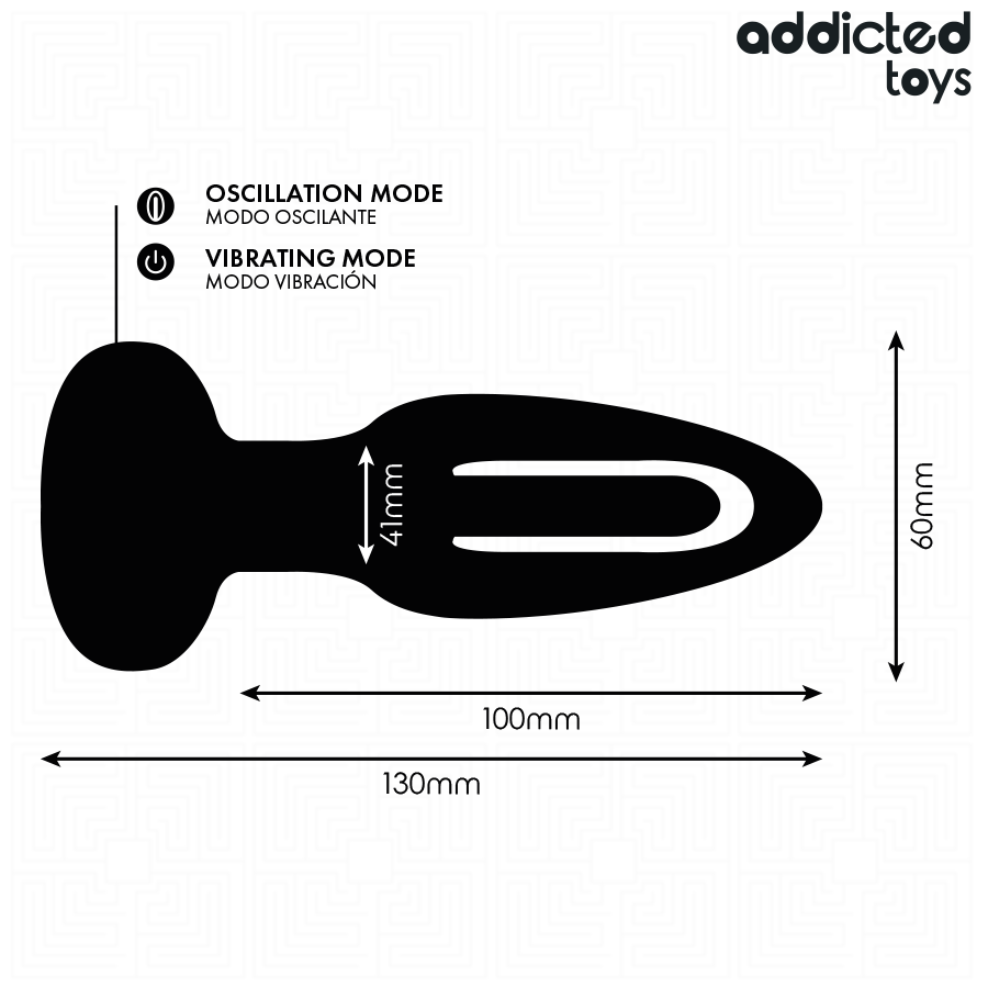 ADDICTED TOYS - PLUG ANAL AVEC LANGUE VIBRANTE ET TÉLÉCOMMANDE