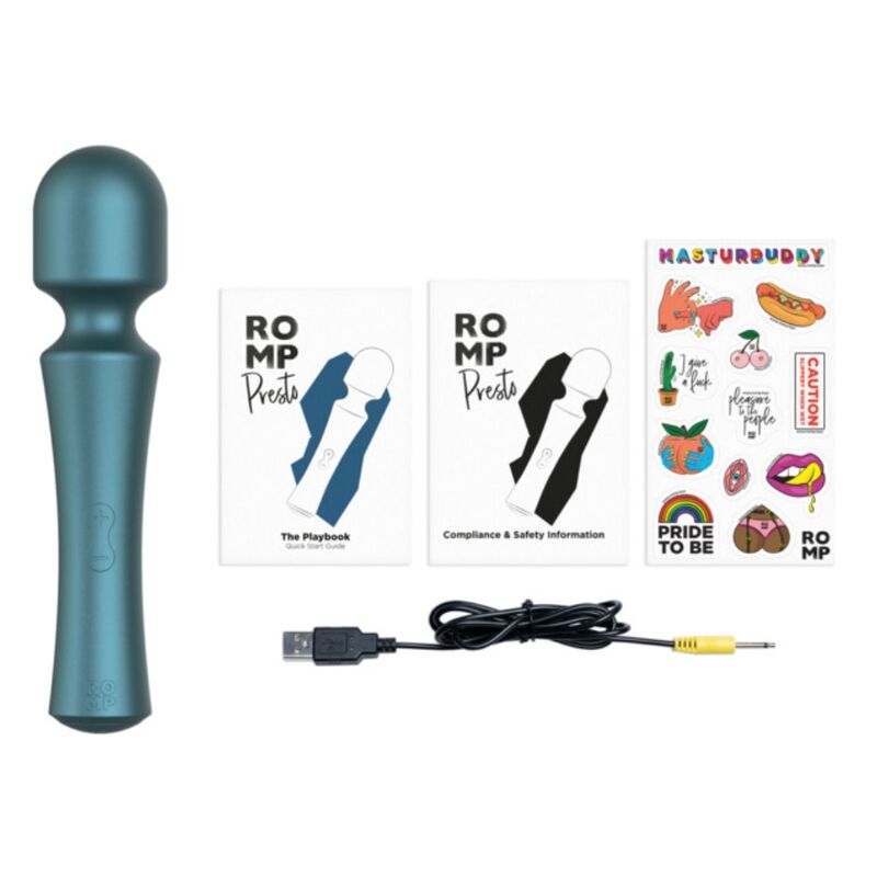 ROMP - PRESTO MINI VIBRATEUR À TÊTE FLEXIBLE VERTE