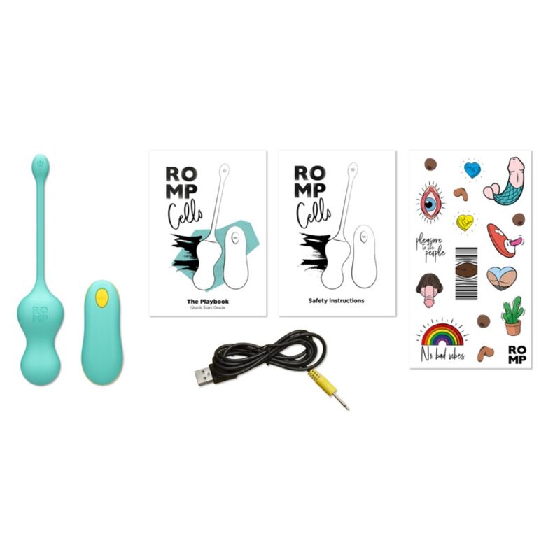 ROMP - CELLO VIBRANT MULTIFONCTION CELLO TURQUOISE AVEC TÉLÉCOMMANDE