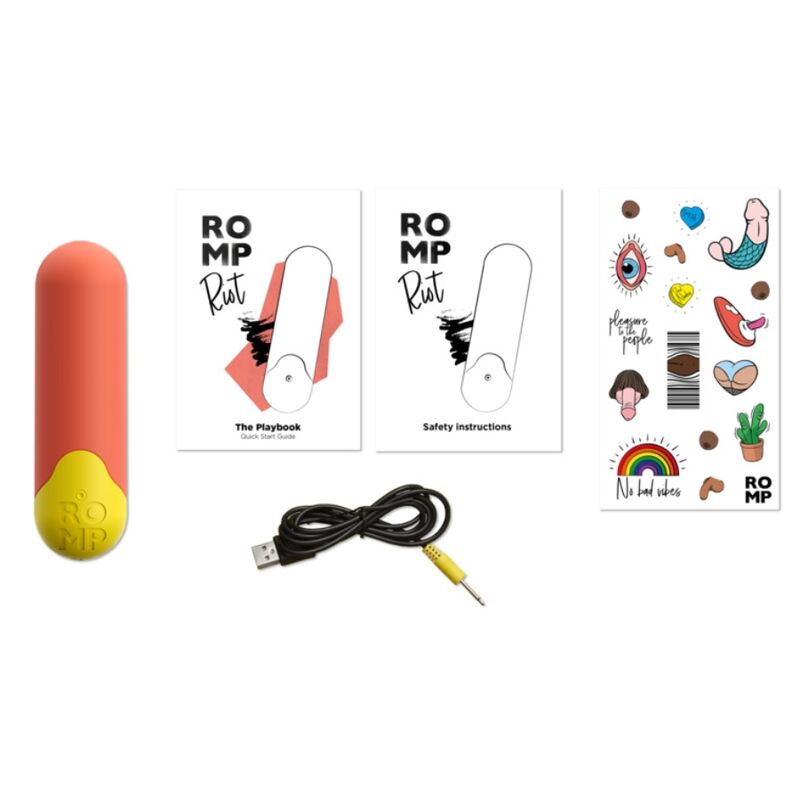 ROMP - RIOT BALLE VIBRANTE MULTIFONCTION ORANGE + JAUNE