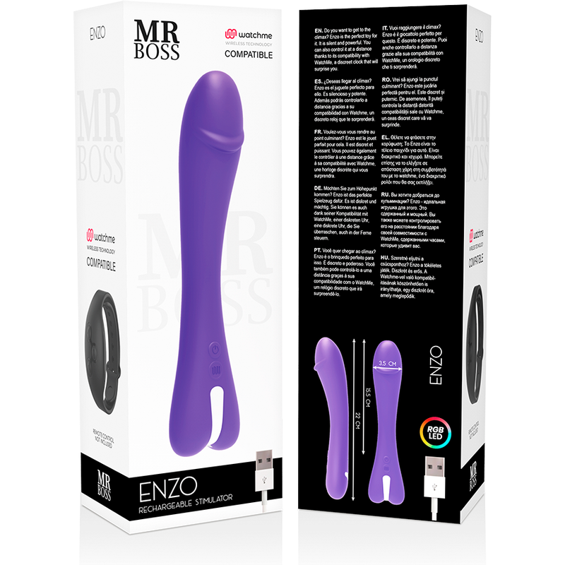 MR BOSS - ENZO VIBROMASSEUR + TÉLÉCOMMANDE WATCHME