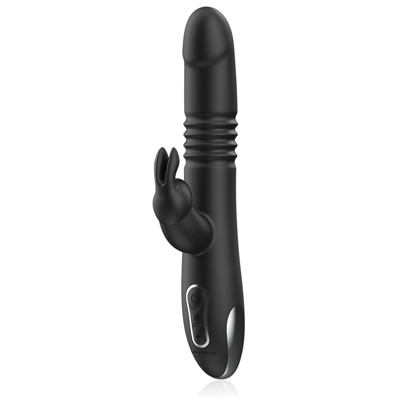 BLACK&SILVER - KENJI VIBROMASSEUR RABBIT UP & DOWN + TÉLÉCOMMANDE WATCHME