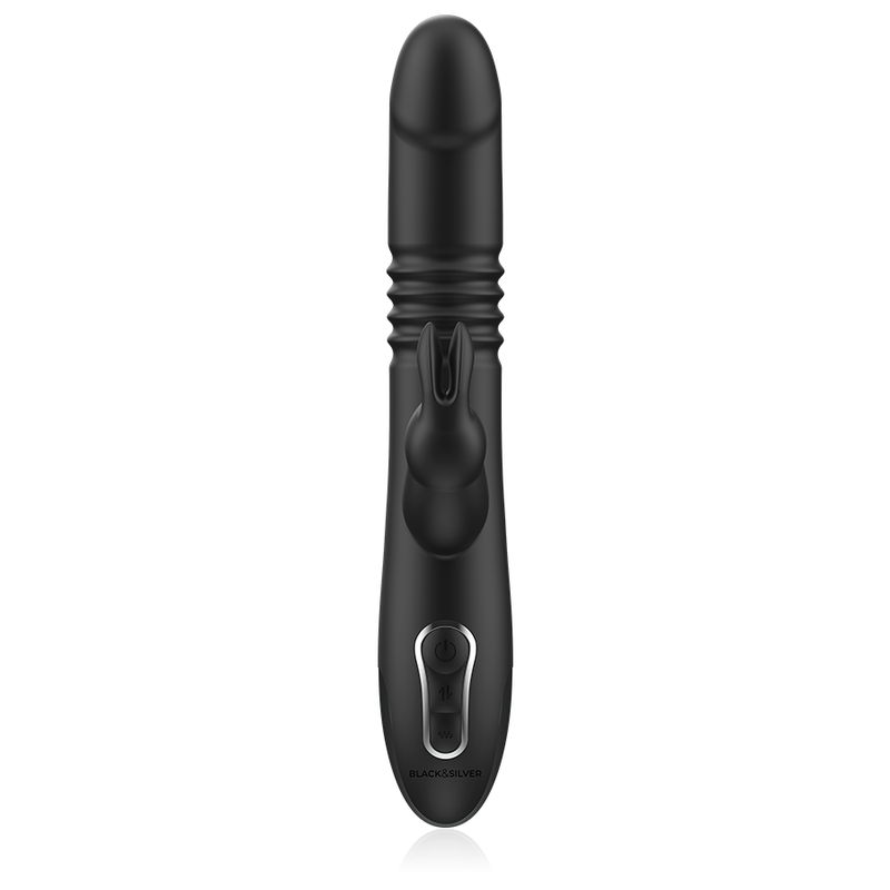 BLACK&SILVER - KENJI VIBROMASSEUR RABBIT UP & DOWN + TÉLÉCOMMANDE WATCHME
