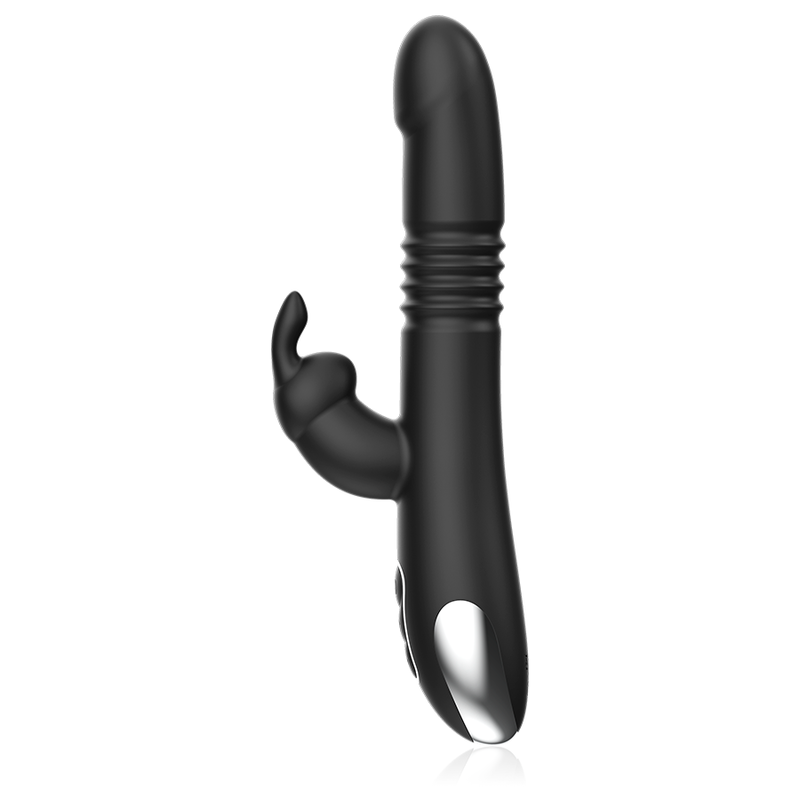 BLACK&SILVER - KENJI VIBROMASSEUR RABBIT UP & DOWN + TÉLÉCOMMANDE WATCHME
