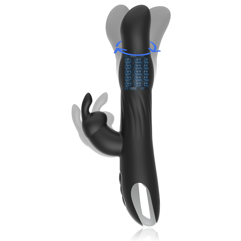 BRILLY GLAM - MOEBIUS VIBROMASSEUR RABBIT ET ROTATIF + TÉLÉCOMMANDE WATCHME
