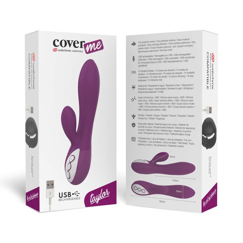 COVERME - TAYLOR VIBROMASSEUR + TÉLÉCOMMANDE WATCHME