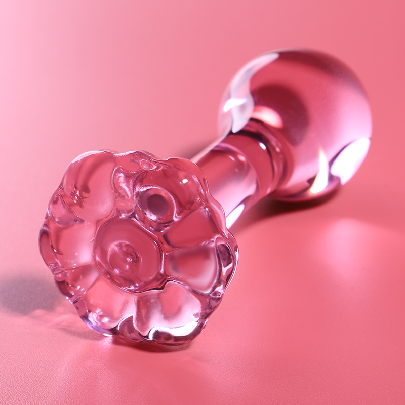 NEBULA SERIES BY IBIZA - PLUG ANAL MODÈLE 2 VERRE BOROSILICATE ROSE 11 CM -O- 3.5 CM