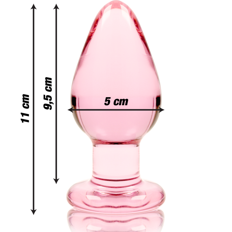 NEBULA SERIES BY IBIZA - PLUG ANAL MODÈLE 3 VERRE BOROSILICATE ROSE 11 CM -O- 5 CM
