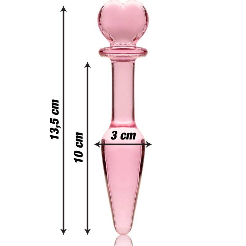 NEBULA SERIES BY IBIZA - PLUG ANAL MODÈLE 7 VERRE BOROSILICATE ROSE 13.5 CM -O- 3 CM