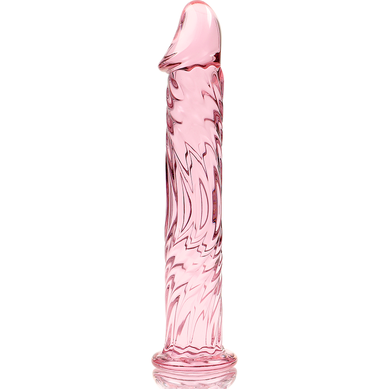 NEBULA SERIES BY IBIZA - MODÈLE 12 GODE EN VERRE BOROSILICATE ROSE 17 CM -O- 3.5 CM