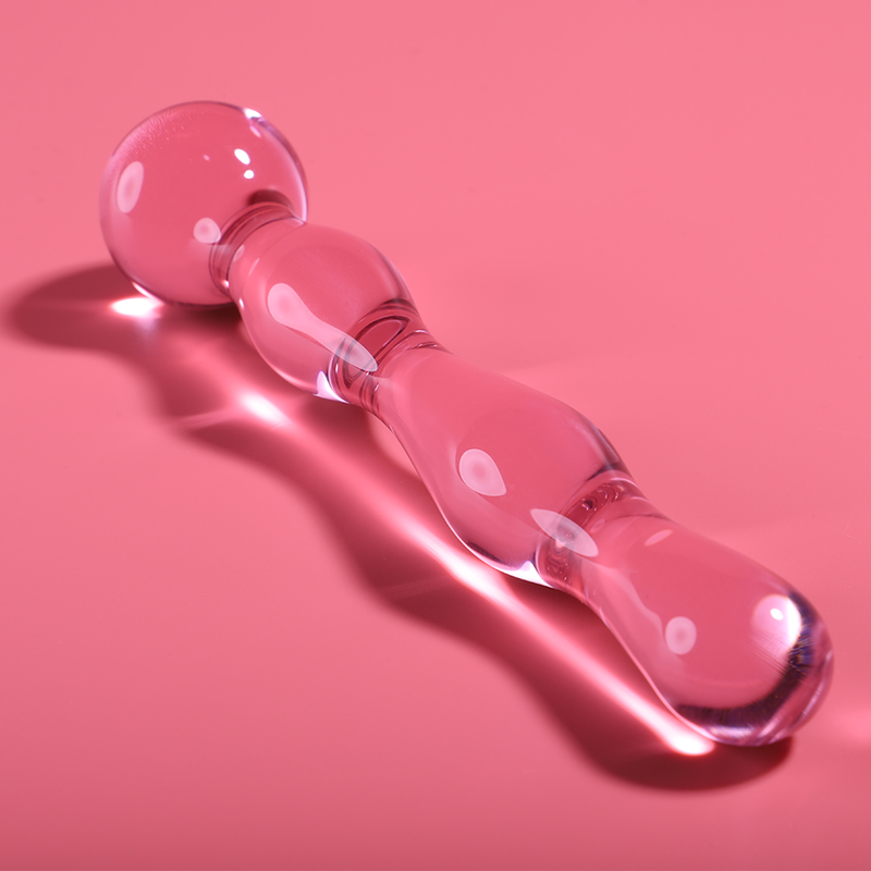 NEBULA SERIES BY IBIZA - MODÈLE 13 GODE EN VERRE BOROSILICATE ROSE 18 CM -O- 3.5 CM