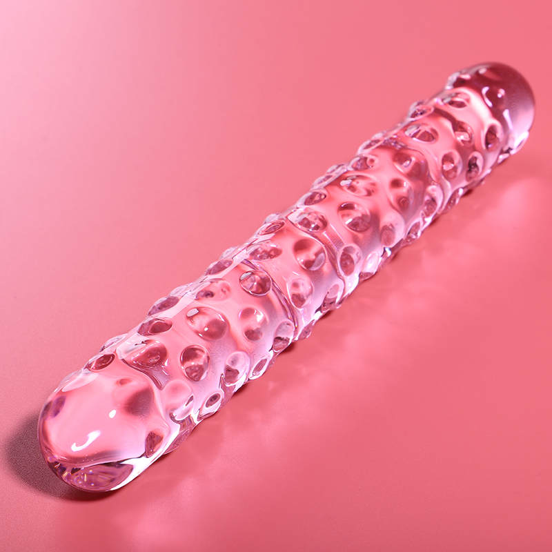 NEBULA SERIES BY IBIZA - MODÈLE 15 GODE EN VERRE BOROSILICATE ROSE 18.5 CM -O- 3 CM