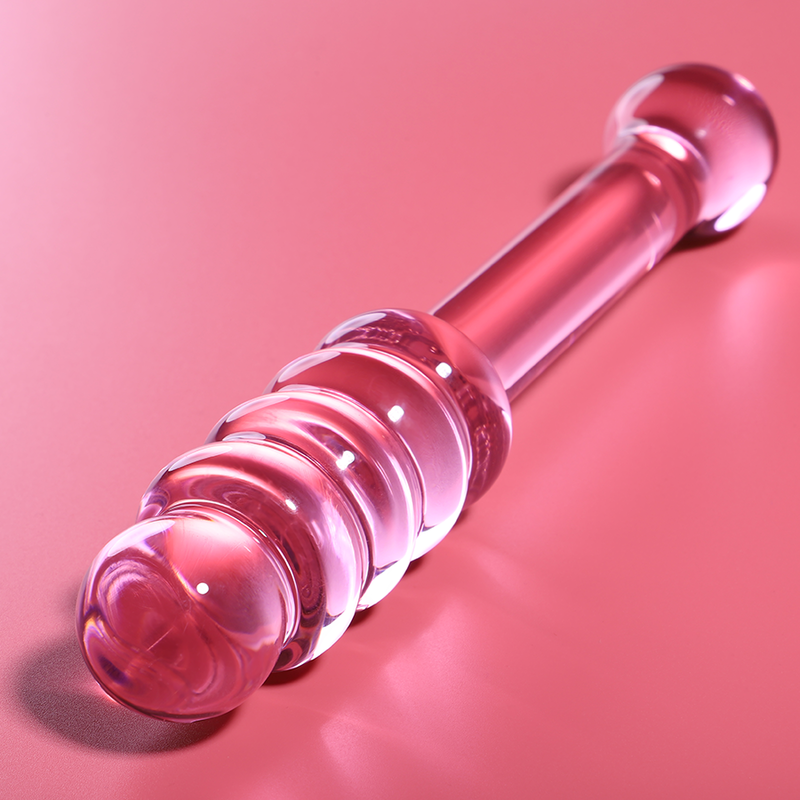 NEBULA SERIES BY IBIZA - MODÈLE 20 GODE EN VERRE BOROSILICATE ROSE 20.5 CM -O- 3 CM