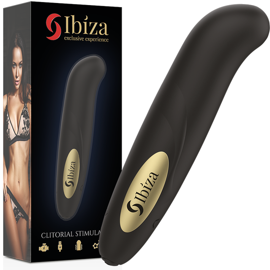 IBIZA - STIMULATEUR DE CLITORIS CHARGEUR USB 10 MODES DE VIBRATION DORÉ 13 X 2,9 CM
