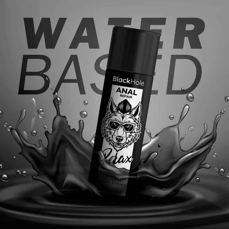 BLACK HOLE - RÉPARATION ANALE RELAX À BASE D'EAU AVEC HYALURON 100 ML