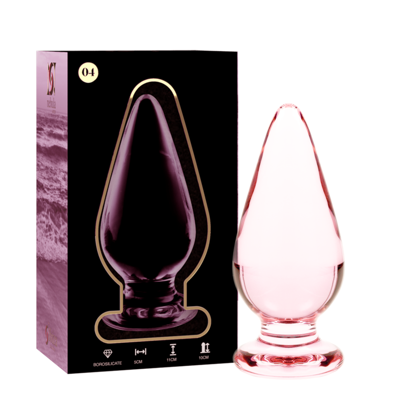NEBULA SERIES BY IBIZA - PLUG ANAL MODÈLE 4 VERRE BOROSILICATE ROSE 11 CM -O- 5 CM
