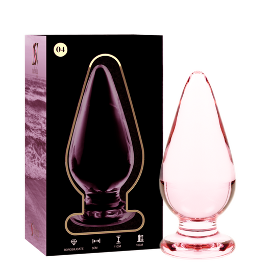 NEBULA SERIES BY IBIZA - PLUG ANAL MODÈLE 4 VERRE BOROSILICATE ROSE 11 CM -O- 5 CM