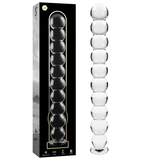 NEBULA SERIES BY IBIZA - MODÈLE 22 GODE EN VERRE BOROSILICATE CLAIR 21.5 CM -O- 2.5 CM