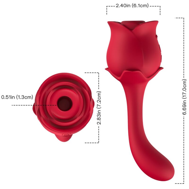 ARMONY - ROSELOVER SUCCION ET STIMULATEUR DE CLITORIS ROUGE