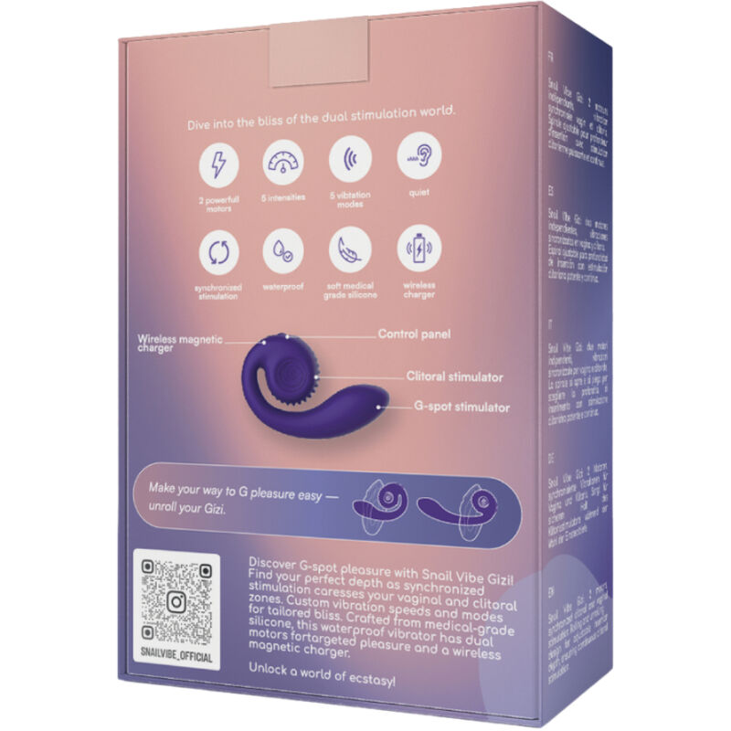 SNAIL VIBE - STIMULATEUR DOUBLE GIZI VIOLET