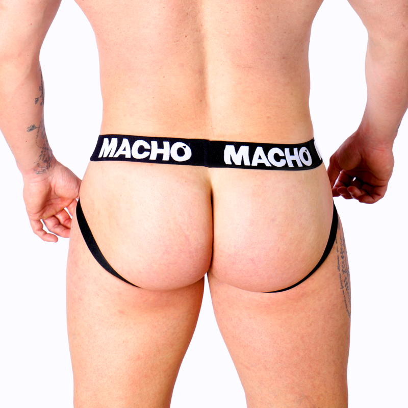 MACHO - MX27GR JOCK CUIR GRIS BEIGE L