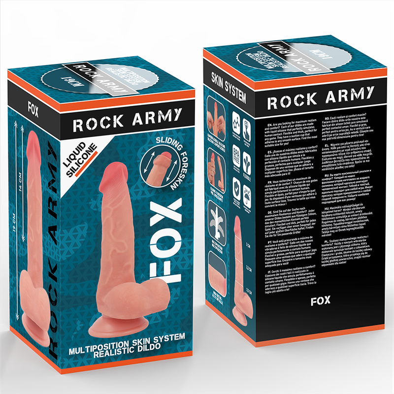 ROCKARMY - RENARD EN SILICONE LIQUIDE 19 CM -O- 3,2 CM