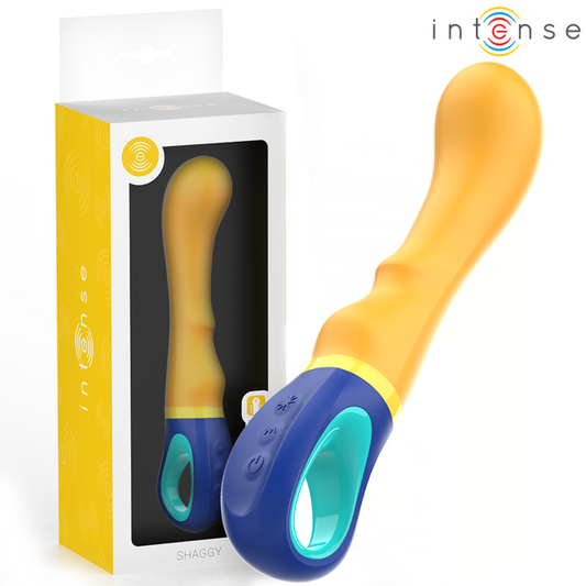 INTENSE - VIBRATEUR POINT G JAUNE SHAGGY