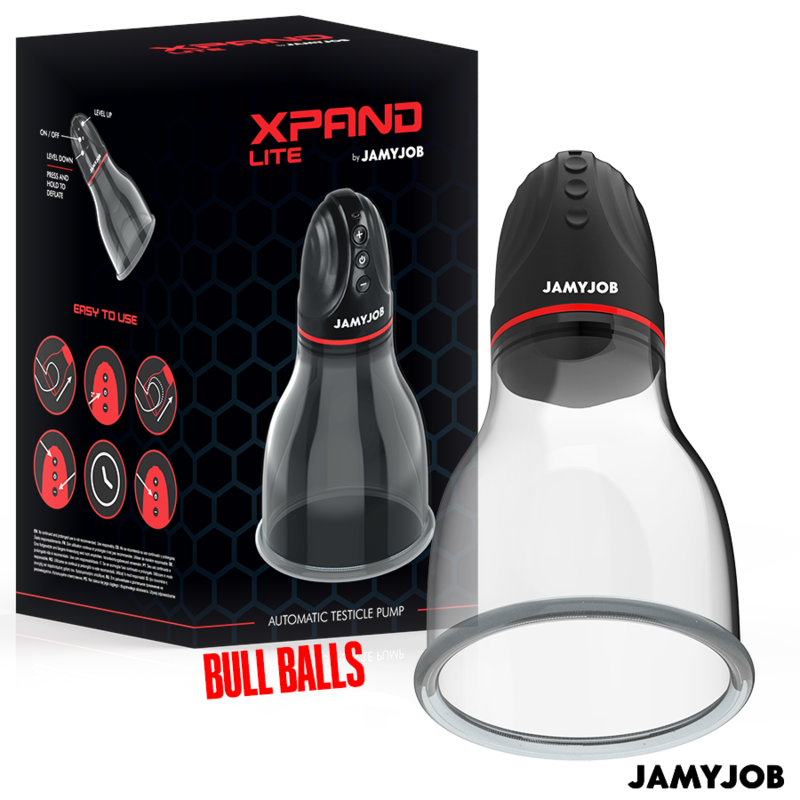 JAMYJOB - XPAND LITE POMPE À TESTICULES AUTOMATIQUE 3 NIVEAUX D'ASPIRATION GRIS
