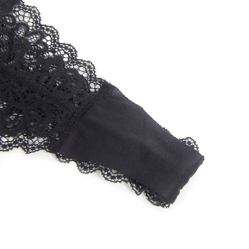 SUBBLIME - 955458 BODY FERMETURE ÉCLAIR EN CUIR NOIR S/M