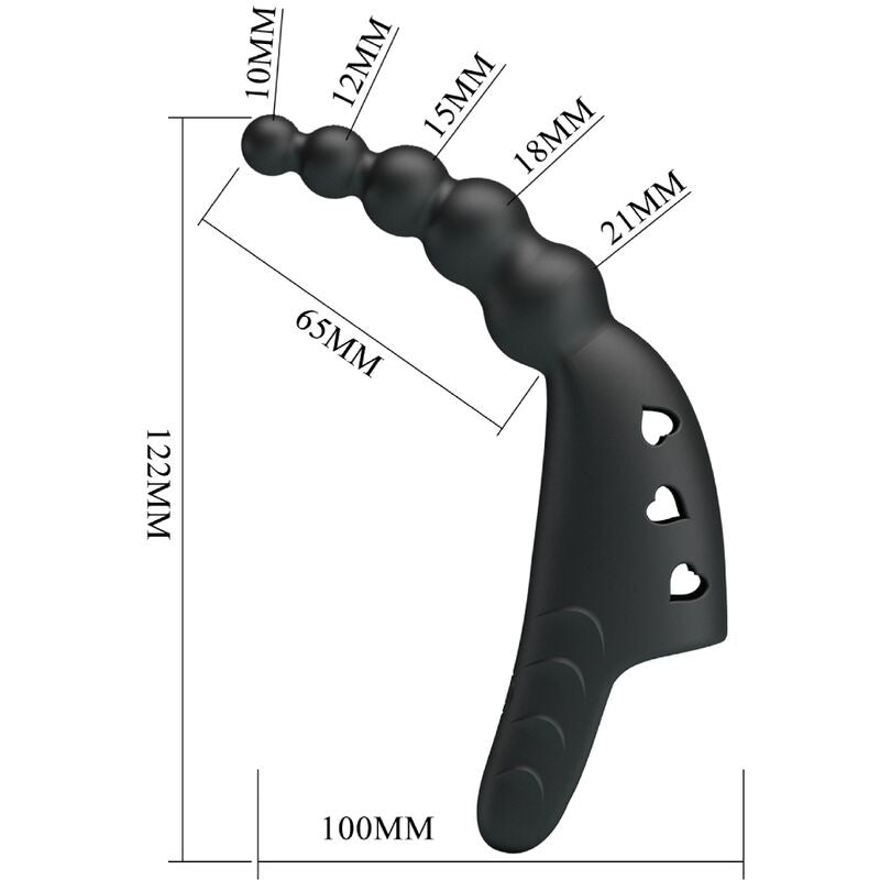 PRETTY LOVE - JORDIN FINGER VIBRATOR 10 VIBRATIONS NOIR
