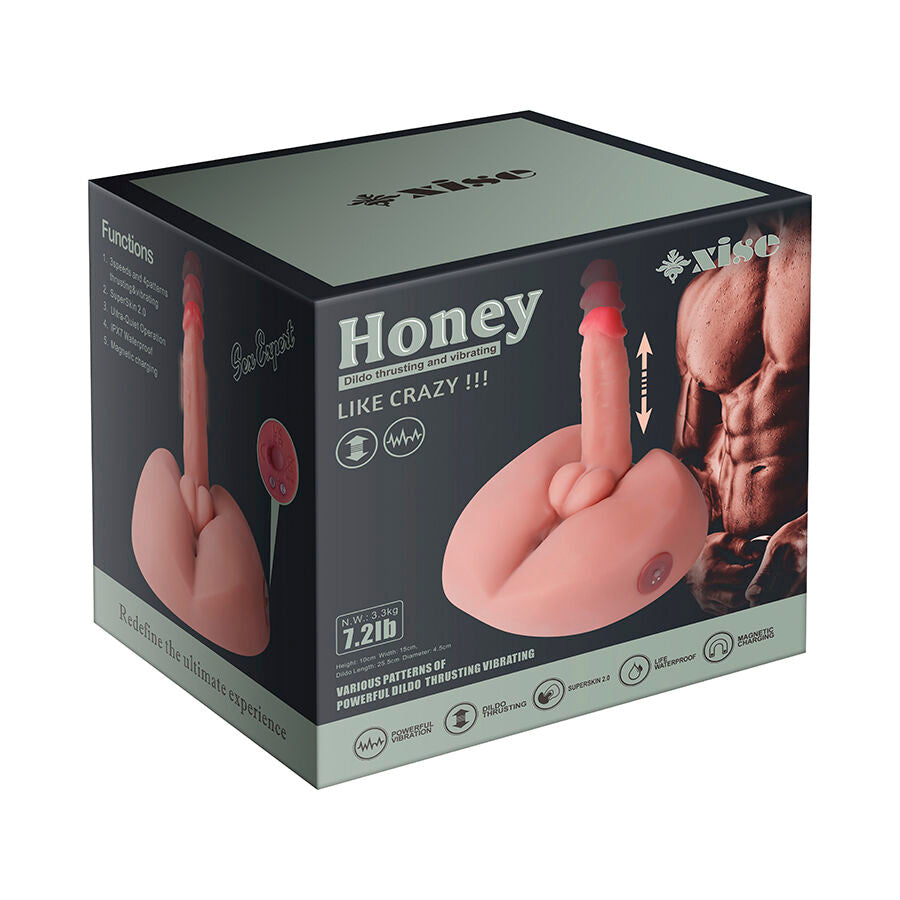 XISE - GODEMICHET RÉALISTE HONEY MASTURBATEUR VIBRANT 25 CM