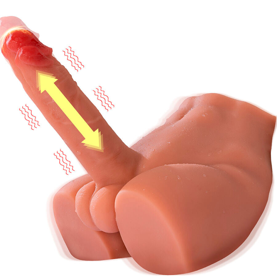 XISE - PEEL DILDO ASS MASTURBATEUR RÉALISTE À PILULE AVANT AVEC POUSSE 17,5 CM