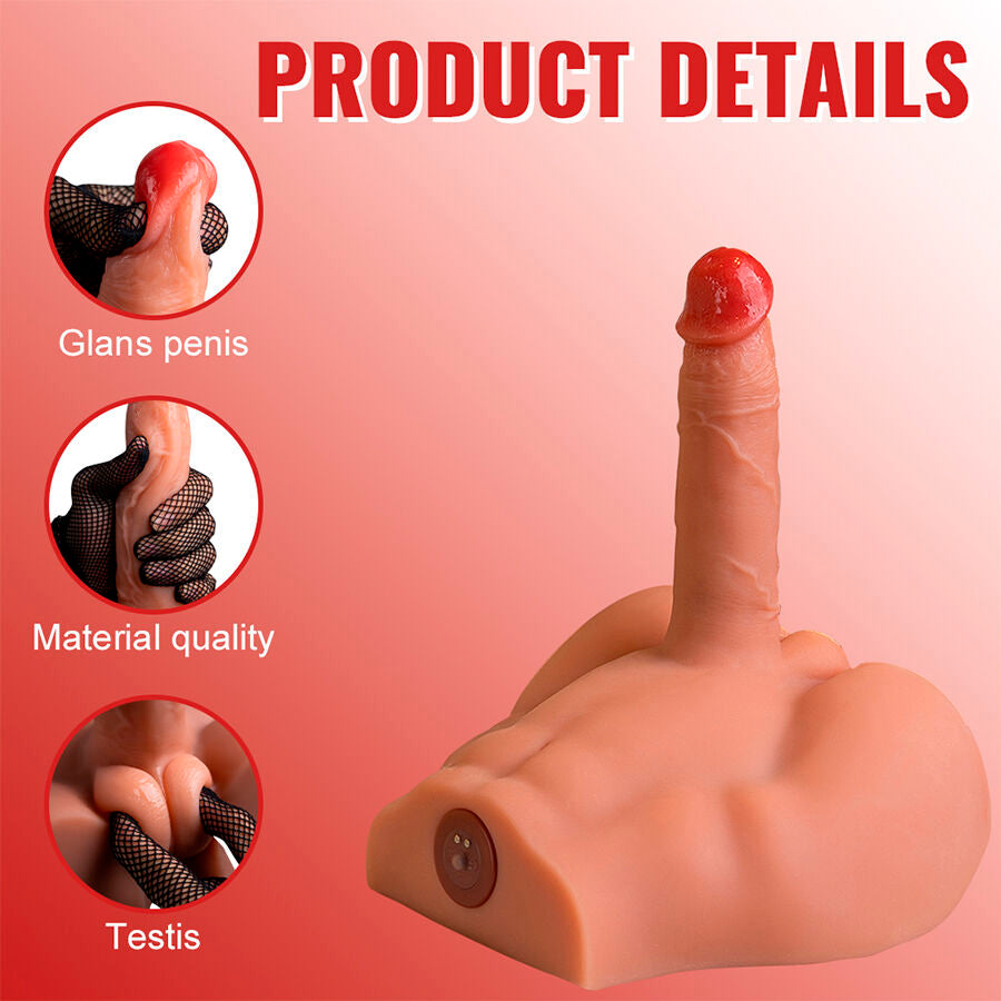 XISE - PEEL DILDO ASS MASTURBATEUR RÉALISTE À PILULE AVANT AVEC POUSSE 17,5 CM