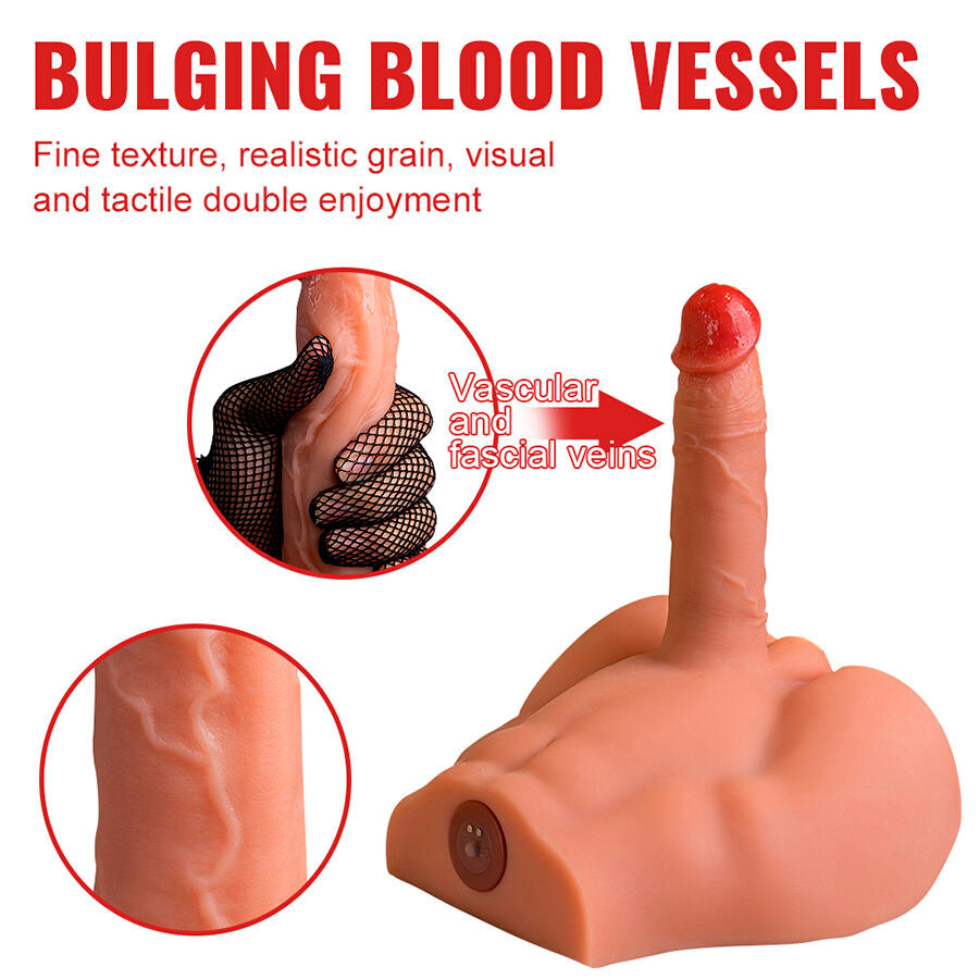 XISE - PEEL DILDO ASS MASTURBATEUR RÉALISTE À PILULE AVANT AVEC POUSSE 17,5 CM
