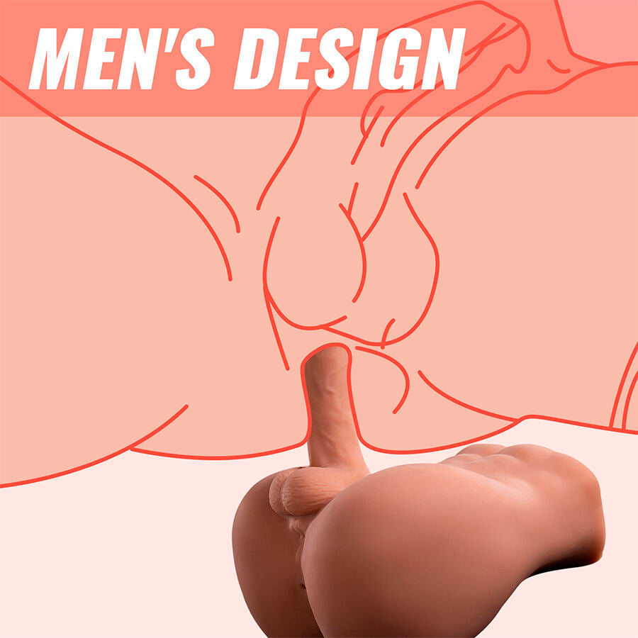 XISE - BERTLETT GODEMICHET ASS GODEMICHET RÉALISTE ET MASTURBATEUR ANUS POSITION DE FACE AVANT AVEC POUSSE 18 CM
