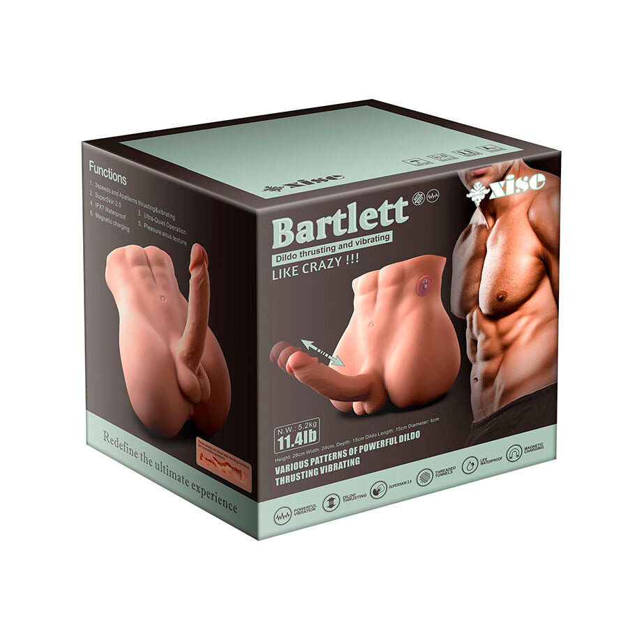 XISE - BERTLETT GODEMICHET ASS GODEMICHET RÉALISTE ET MASTURBATEUR ANUS POSITION DE FACE AVANT AVEC POUSSE 18 CM