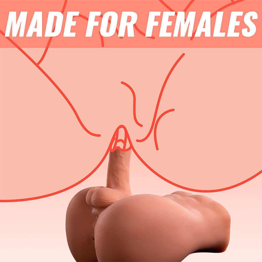 XISE - BERTLETT GODEMICHET ASS GODEMICHET RÉALISTE ET MASTURBATEUR ANUS POSITION DE FACE AVANT AVEC POUSSE 18 CM