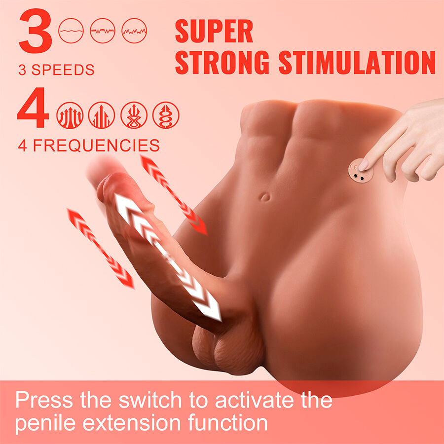 XISE - BERTLETT GODEMICHET ASS GODEMICHET RÉALISTE ET MASTURBATEUR ANUS POSITION DE FACE AVANT AVEC POUSSE 18 CM