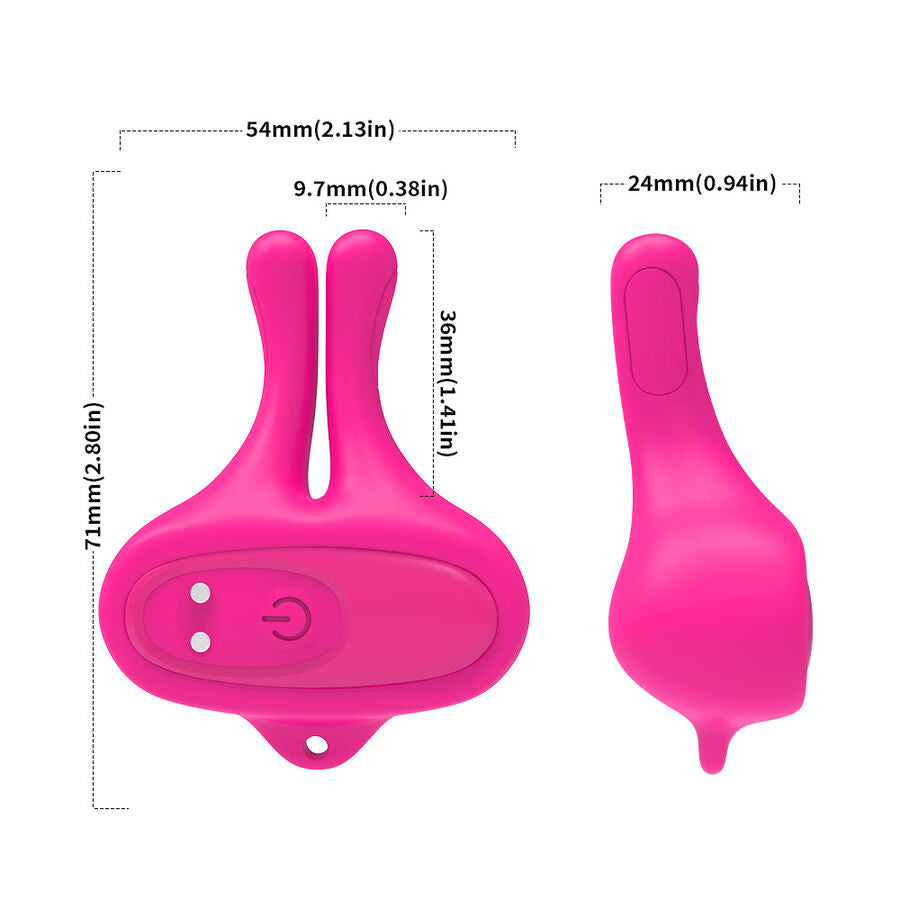 ARMONY - PINCES À TÉTONS MAGNÉTIQUES VIBRATOIRES EN FORME DE LAPIN ROSE