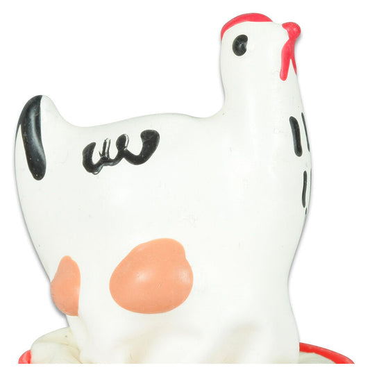CONDOMERIE - PRÉSERVATIFS FANTAISIE PEINTS À LA MAIN POULET BLANC