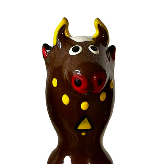 CONDOMERIE - PRÉSERVATIFS FANTAISIE PEINTS À LA MAIN TAUREAU NOIR MODÈLE 2