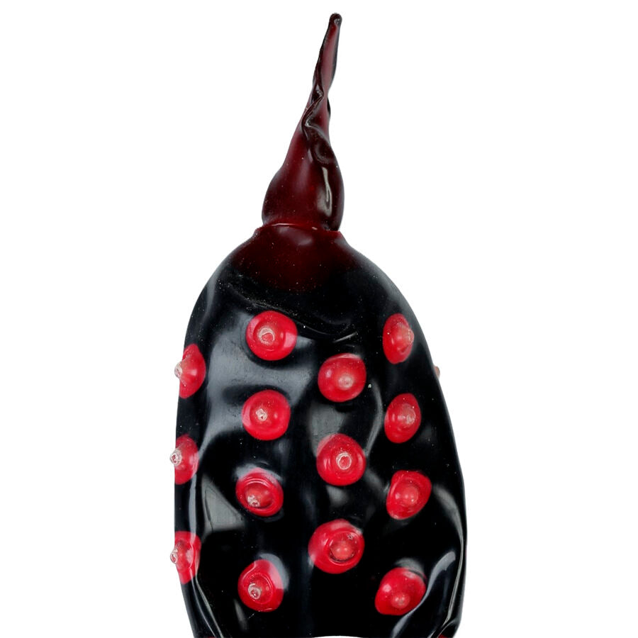 CONDOMERIE - PRÉSERVATIFS FANTAISIE PEINTS À LA MAIN NOIR FAKIR XL