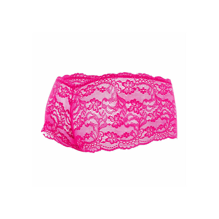 MOB - BOXER EN DENTELLE ROSE TAILLE S/M
