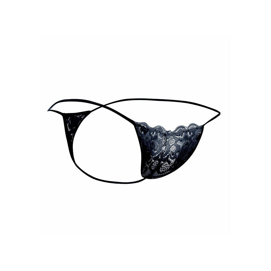 MOB - STRING EN DENTELLE NOIRE TAILLE L/XL