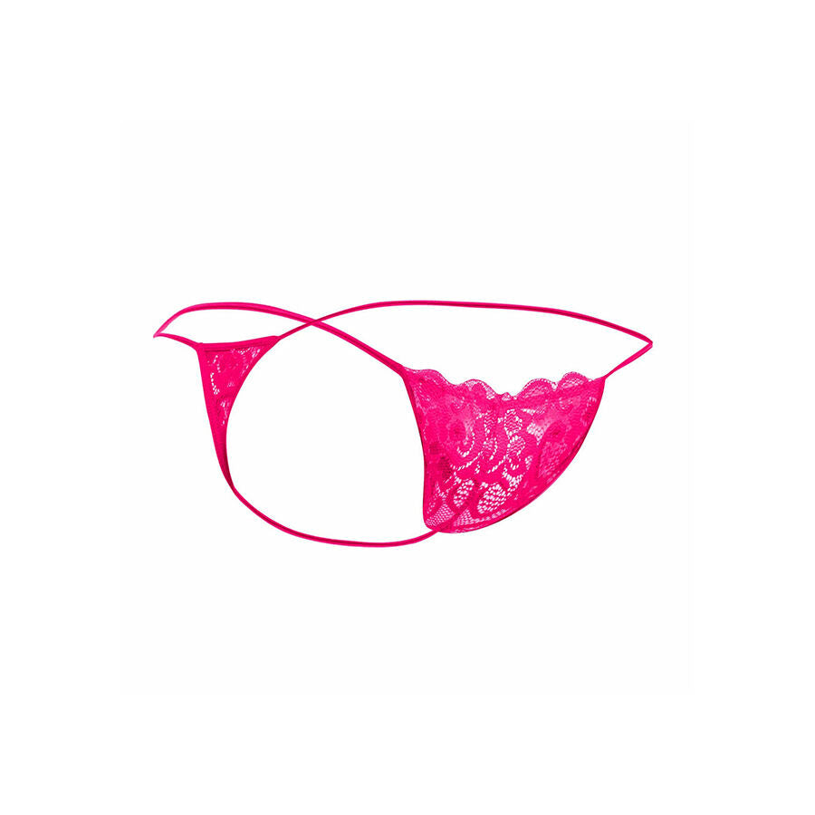 MOB - STRING EN DENTELLE ROSE TAILLE L/XL