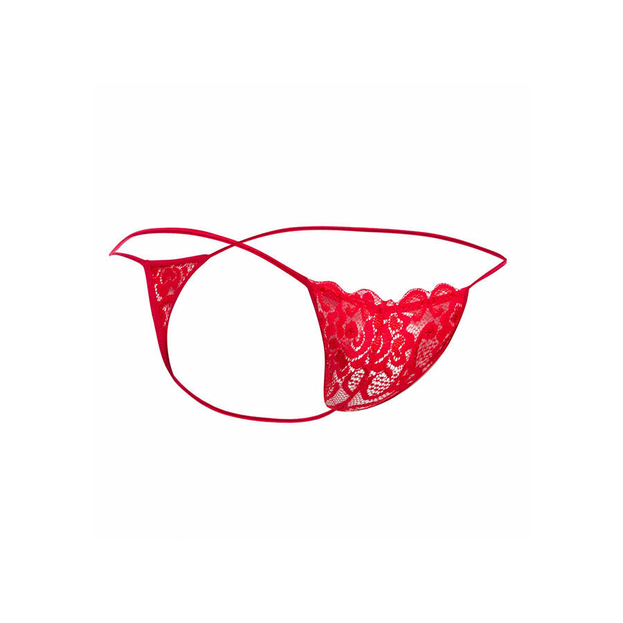 MOB - STRING EN DENTELLE ROUGE TAILLE S/M