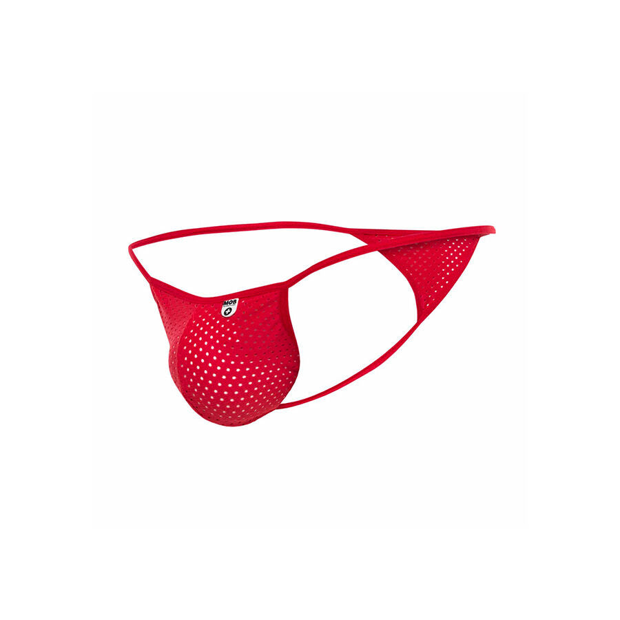 MOB - STRING V EN MICROFIBRE ROUGE TAILLE L/XL