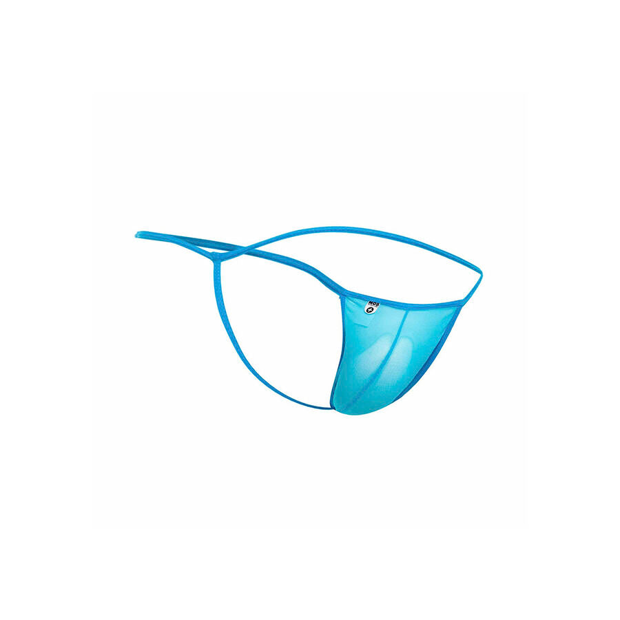MOB - STRING TRANSPARENT EN FORME DE T AQUA TAILLE S/M